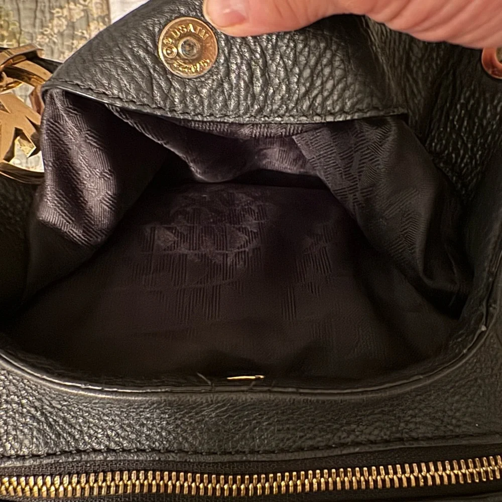 Michael Kors Black Leather Shoulder Bag‎